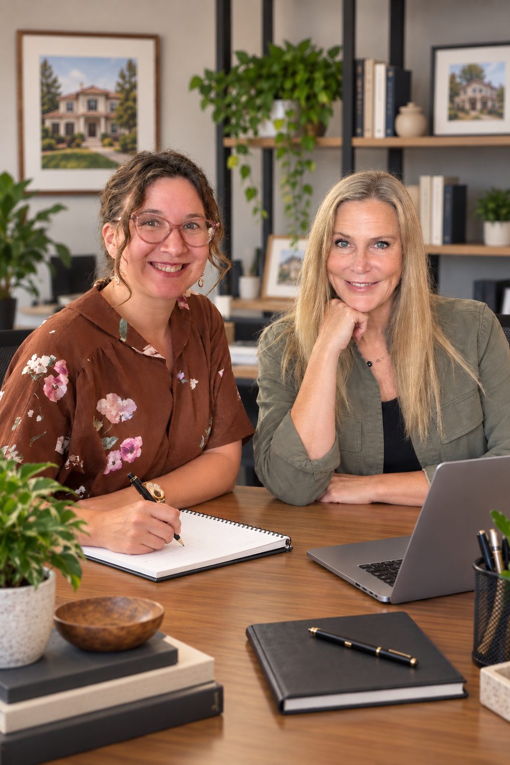 Leila Harrington working with a colleague