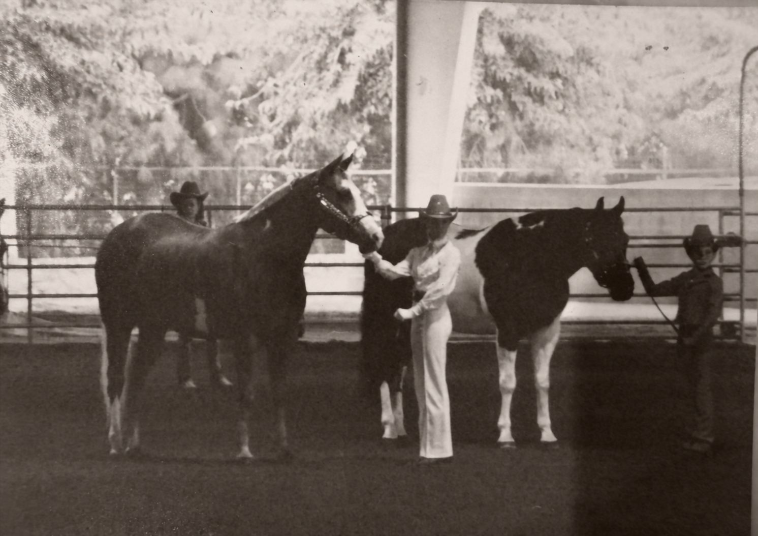 Leila as a young girl showing horses in Nipomo, California