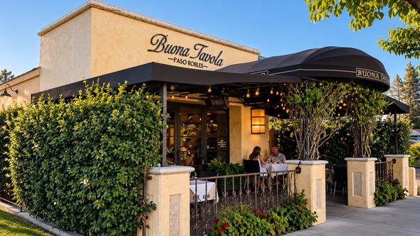 Buona Tavola patio entrance, downtown Paso Robles