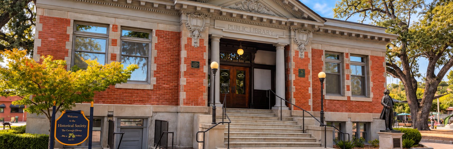 The historic 1908 Carnegie Library, home to the Paso Robles History Museum