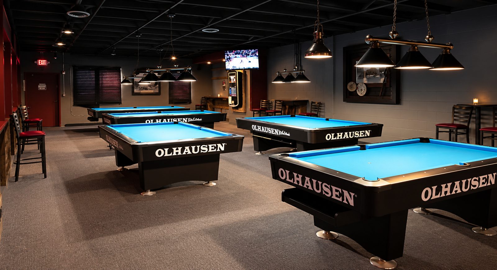 Pool tables at The Crimson Cue, downtown Paso Robles