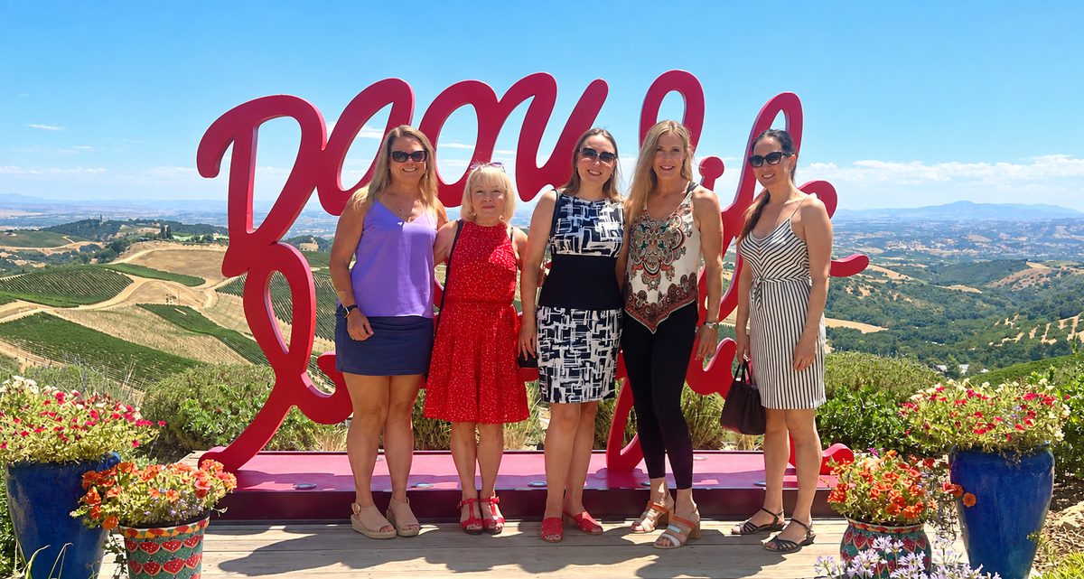 Leila and friends at DAOU Vineyards, Paso Robles