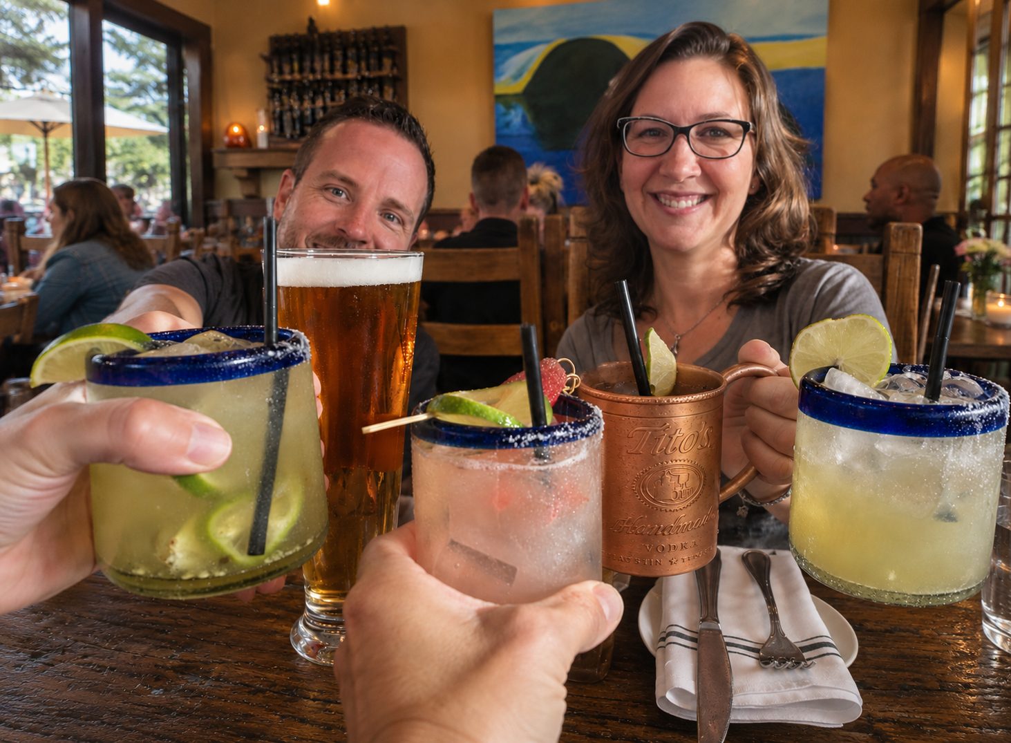Margaritas and cocktails at Fish Gaucho