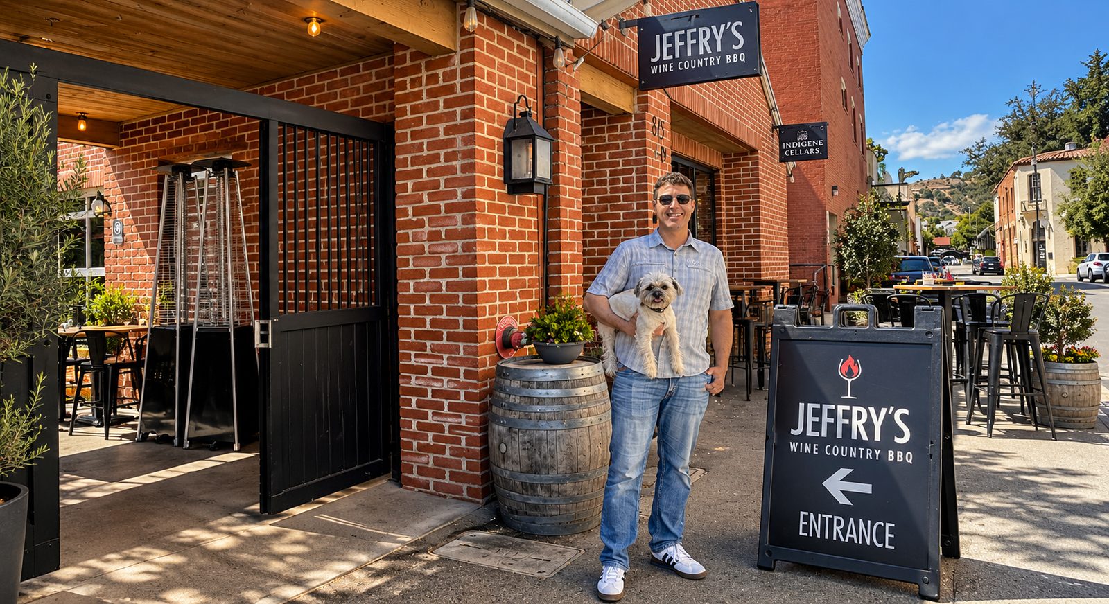 Jeffry's Wine Country BBQ entrance, Paso Robles