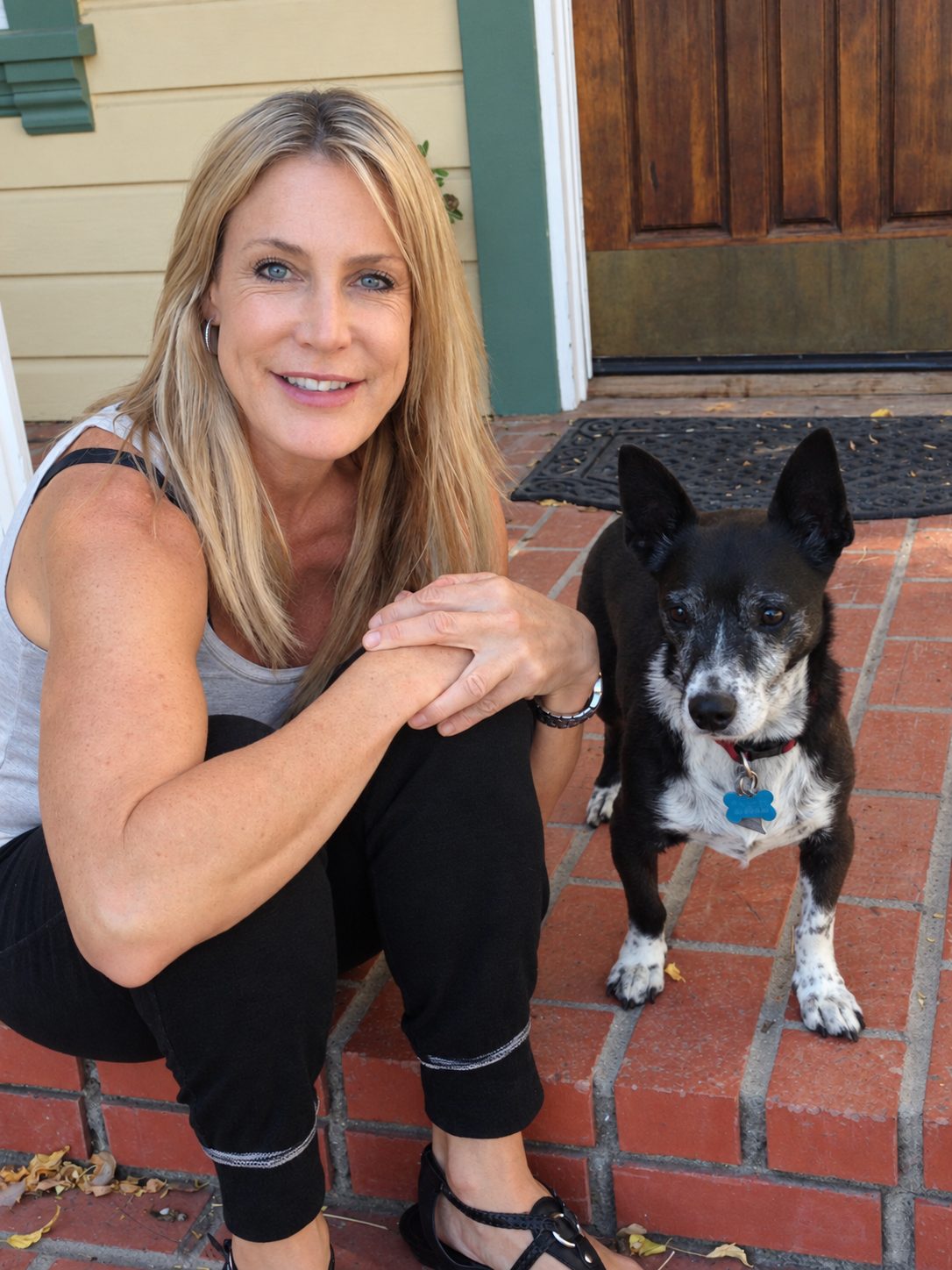 Leila and her dog Jimmy in Paso Robles