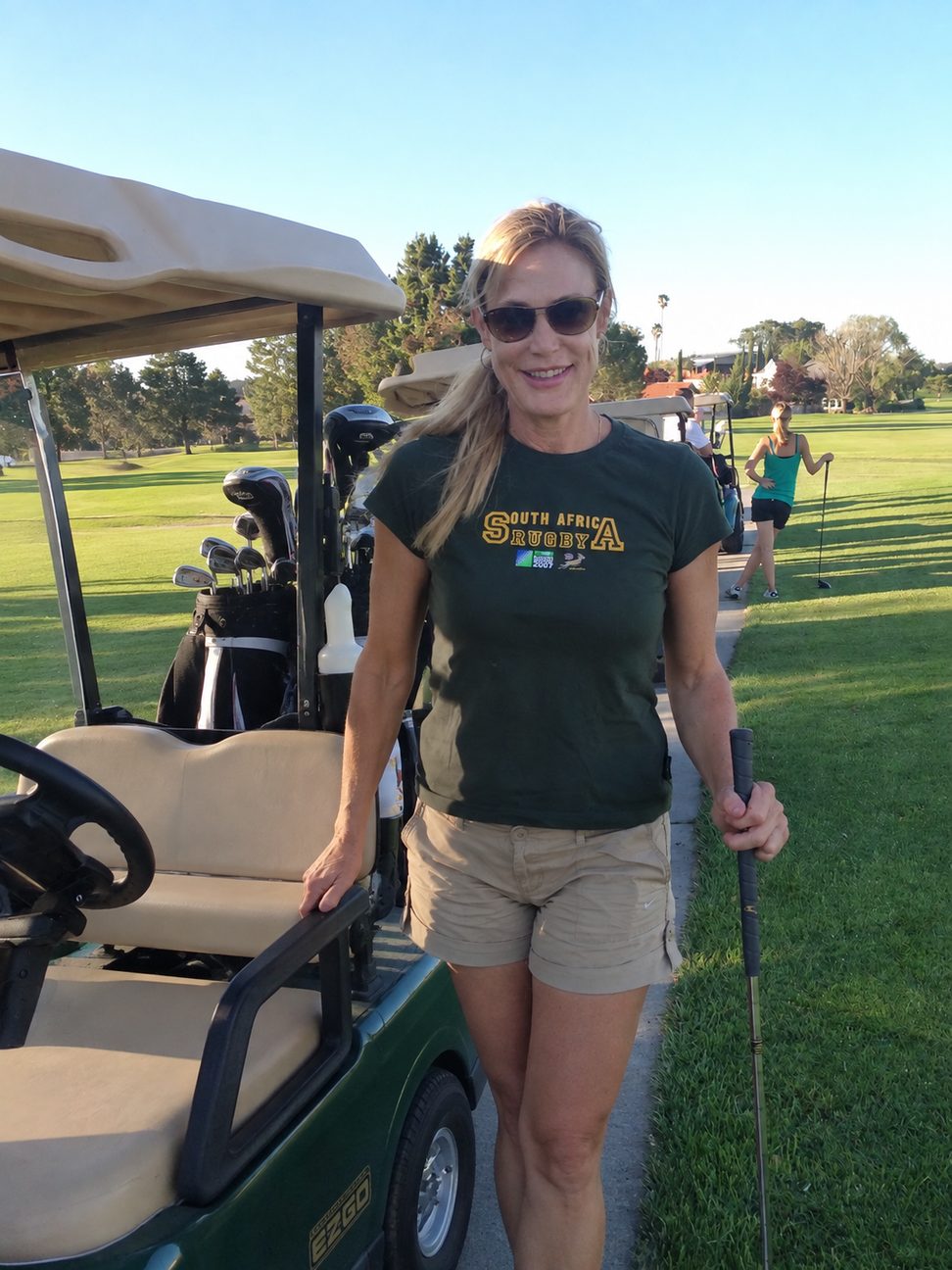 Leila golfing in Paso Robles wine country