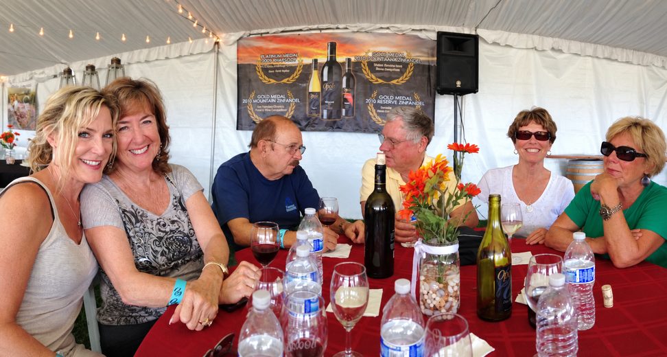 Leila and friends at the Paso Wine Fest tasting tent