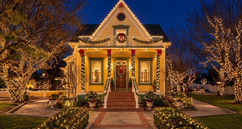 A Victorian home decorated for the Vine Street Victorian Showcase, Paso Robles